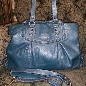SALE! Teal Coach Handbag with Shoulder Strap